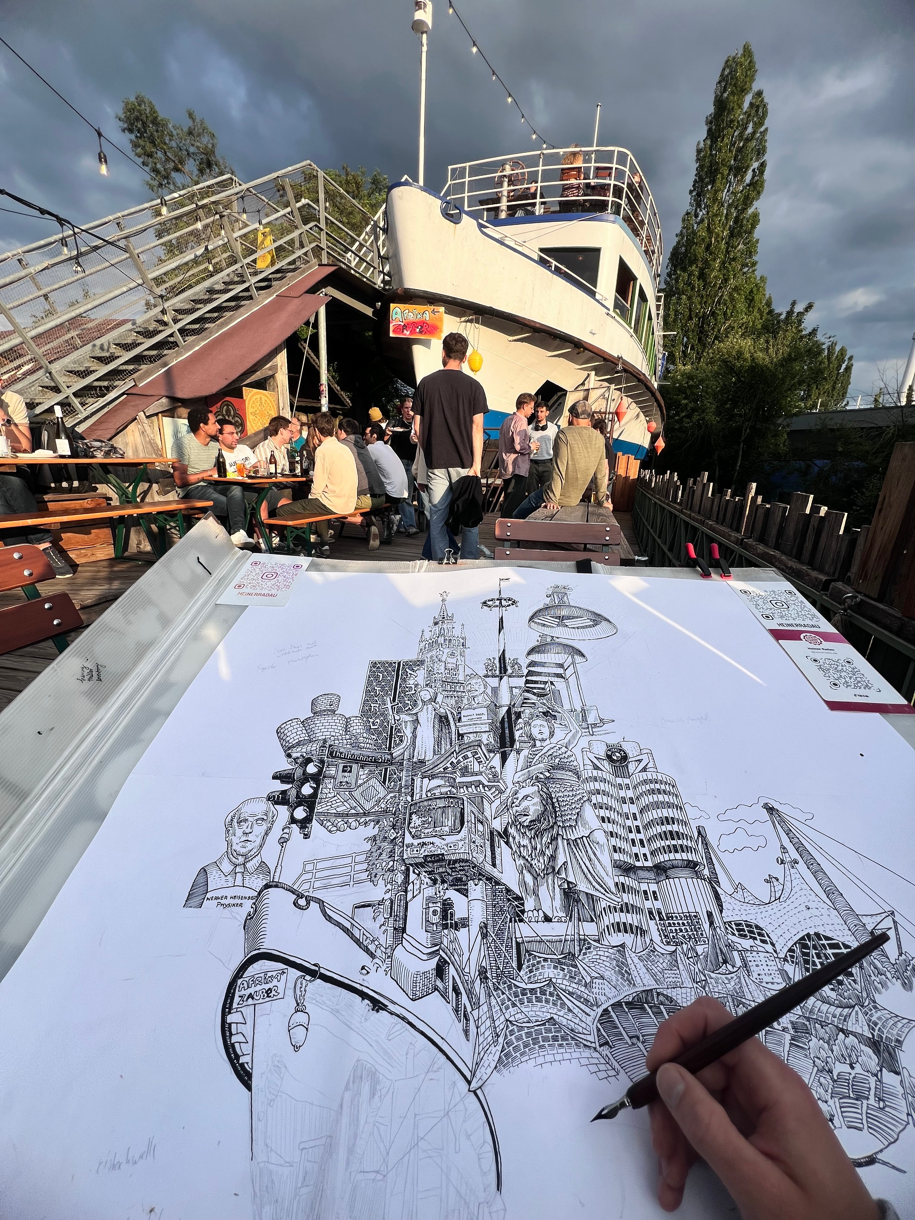 Munich – Hand-drawn Cityscape Canvas