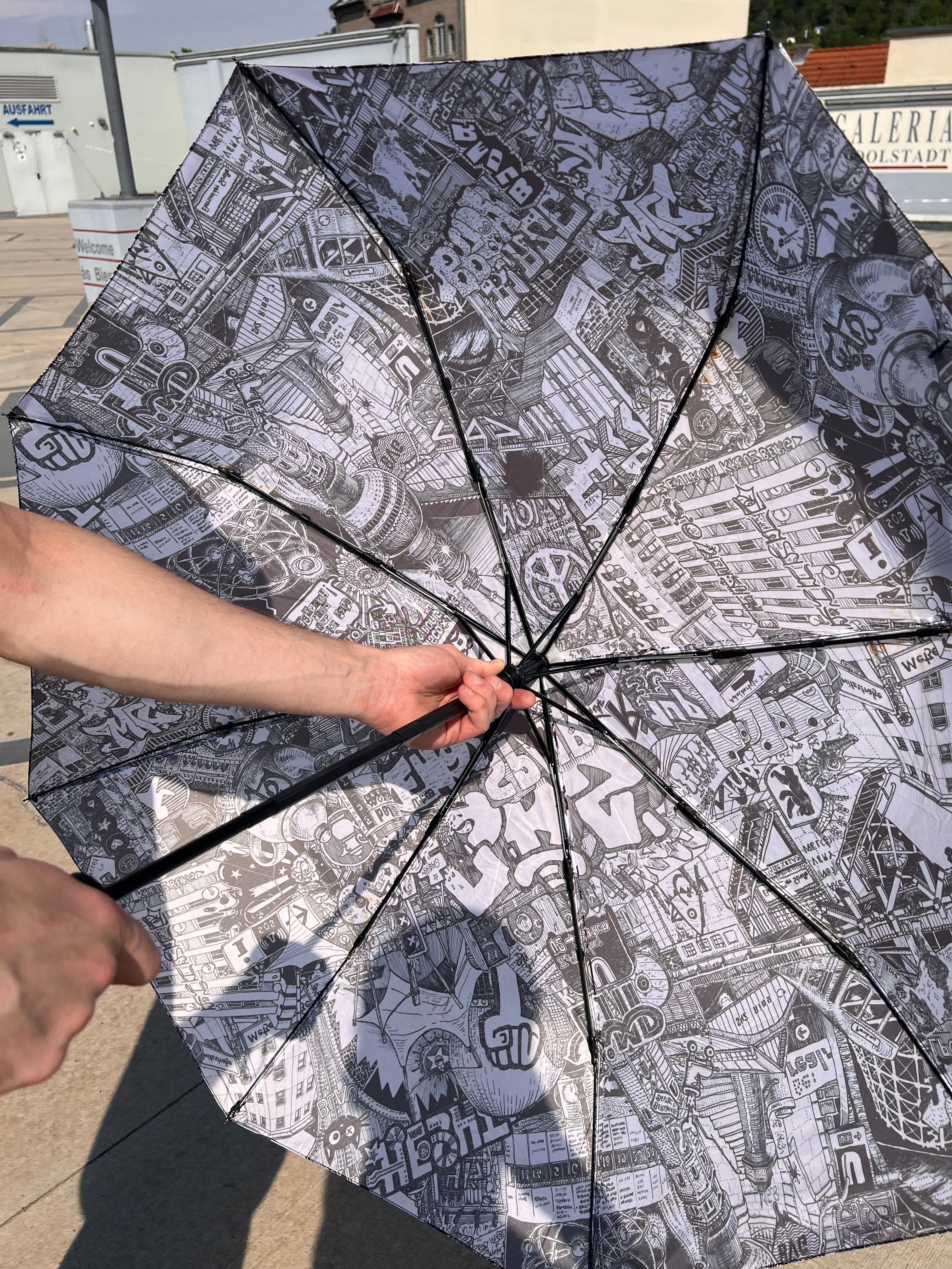 BERLIN Umbrella Black and White