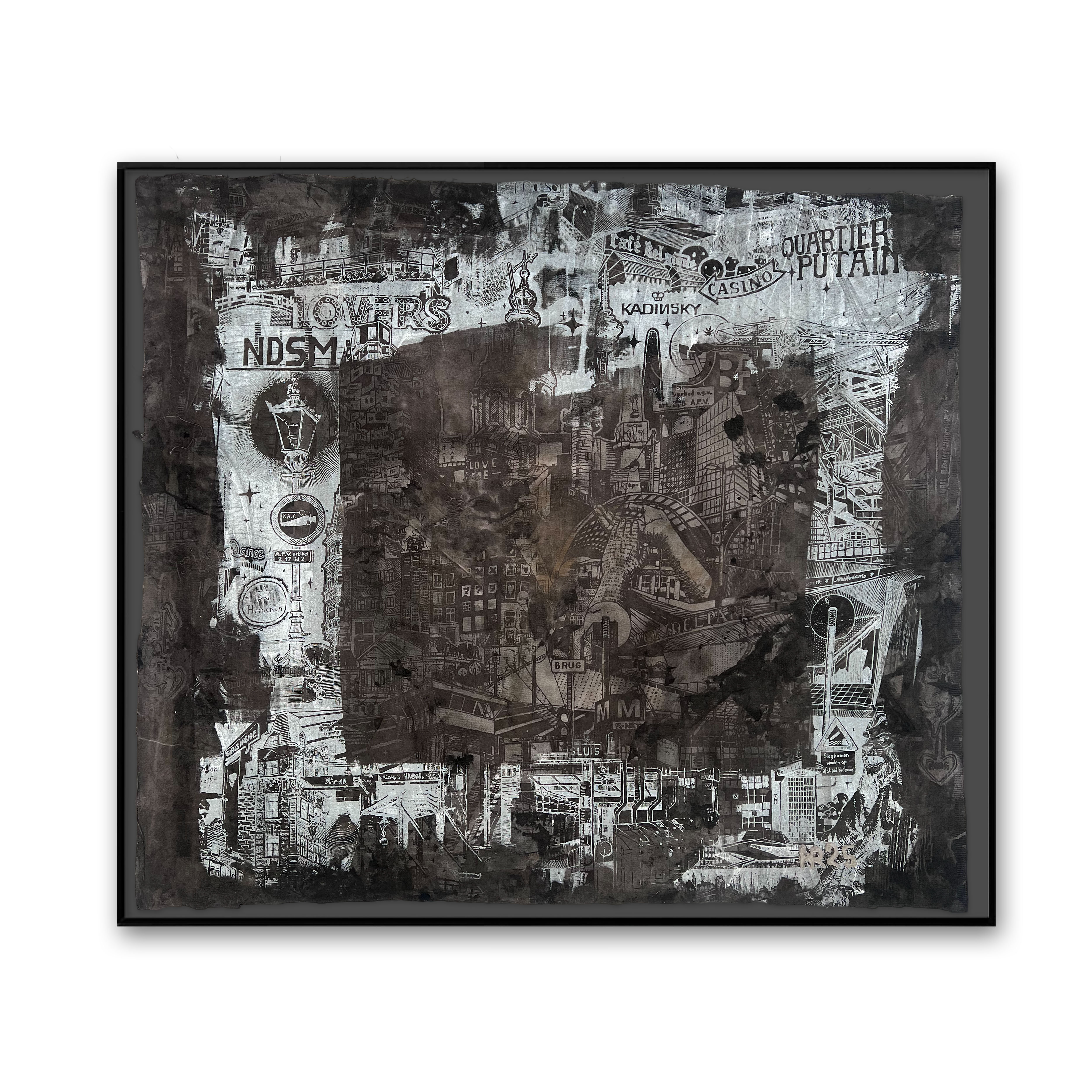 AMSTERDAM Unique Experimental Screenprint