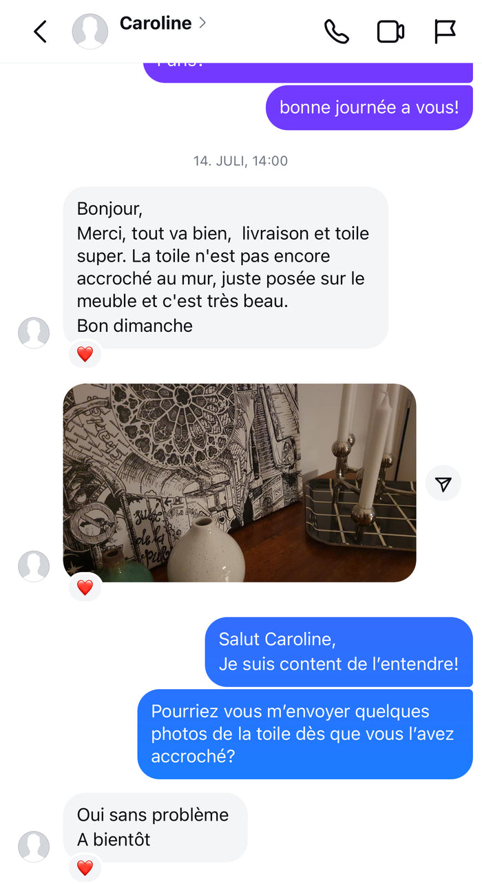 Customer photo: Heiner Radau canvas at home