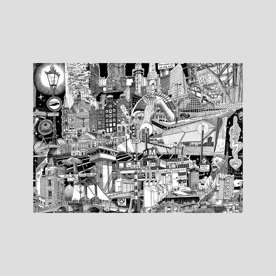 AMSTERDAM Fine Art Poster Horizontal