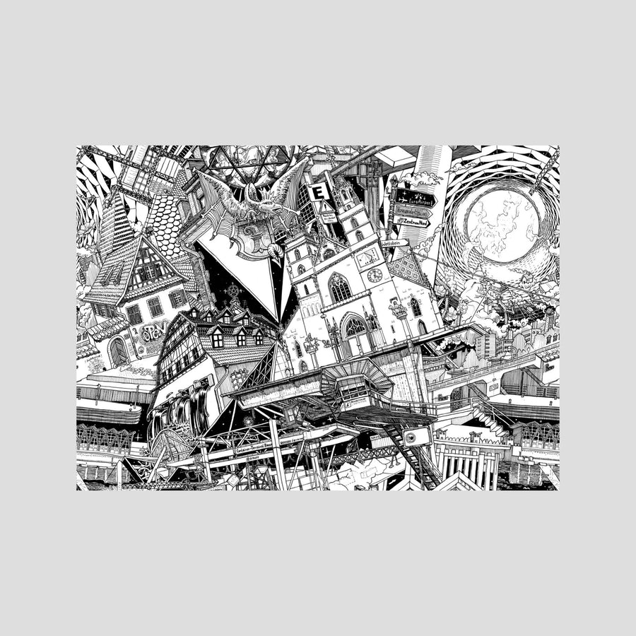 BASEL Fine Art Poster Horizontal