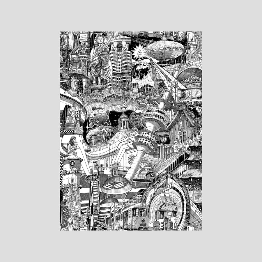 MÜNCHEN Fine Art Poster Vertical