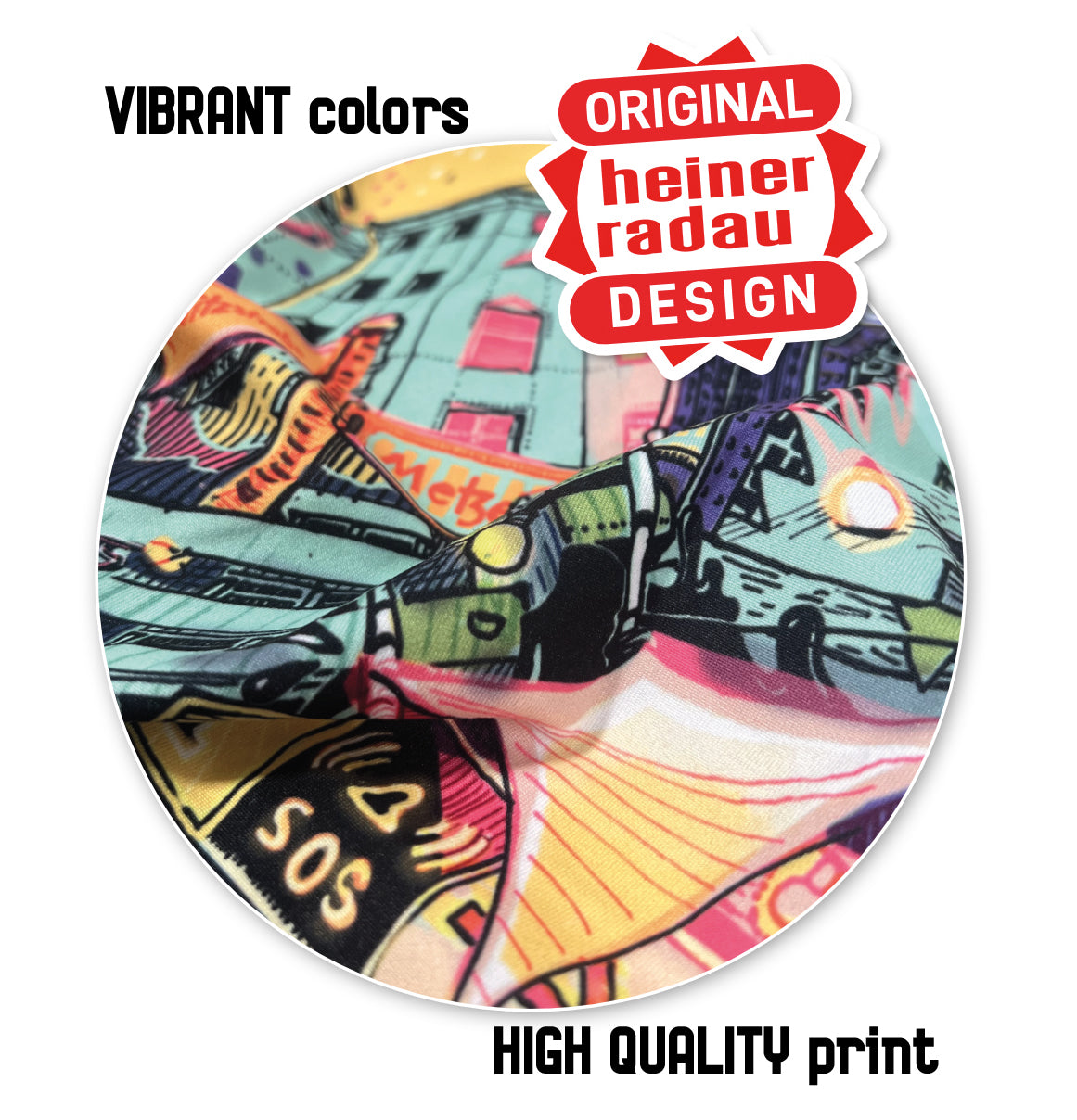 T-shirt imprimé Berlin sur toute la surface COULEUR