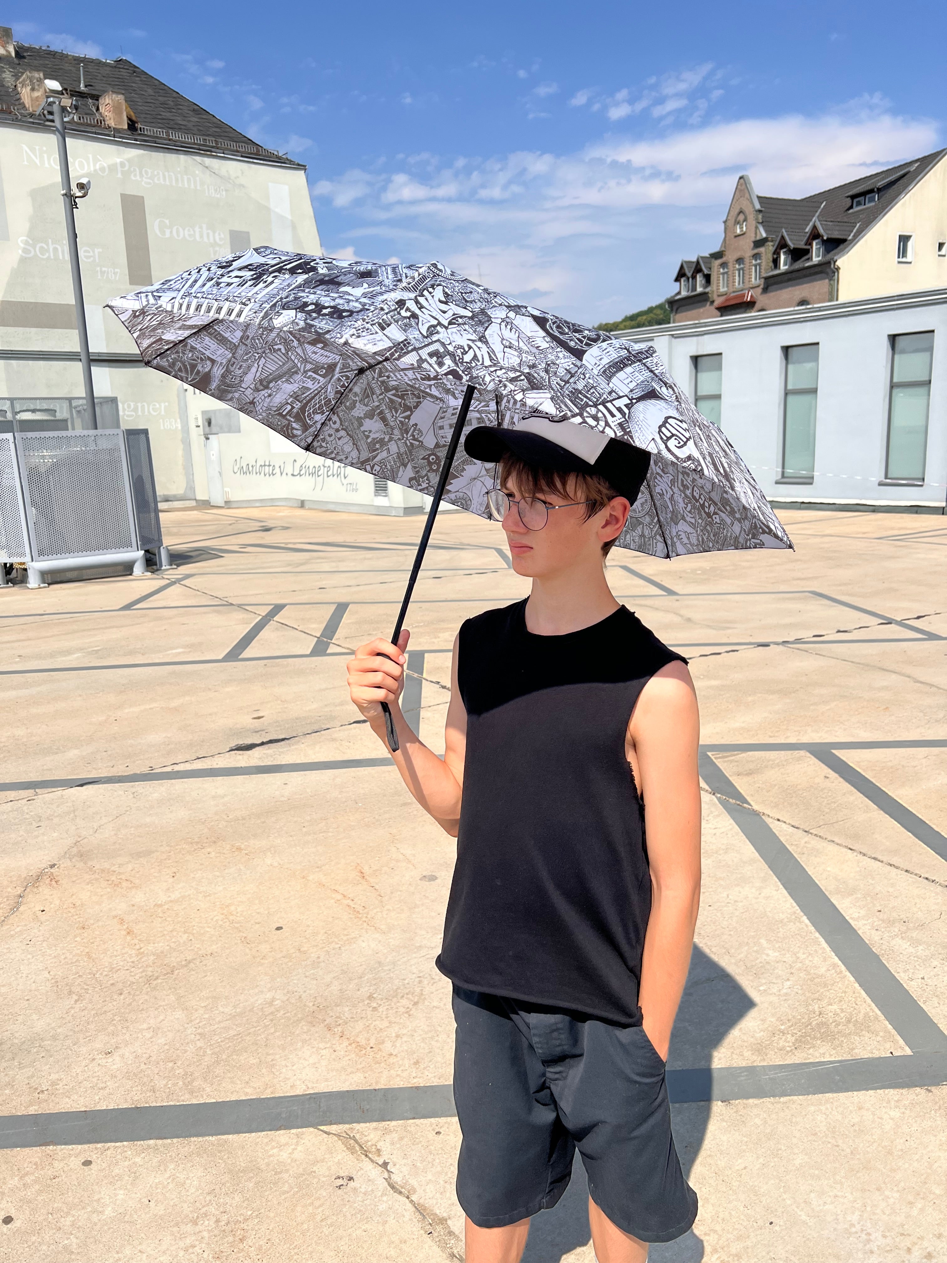BERLIN Umbrella Black and White