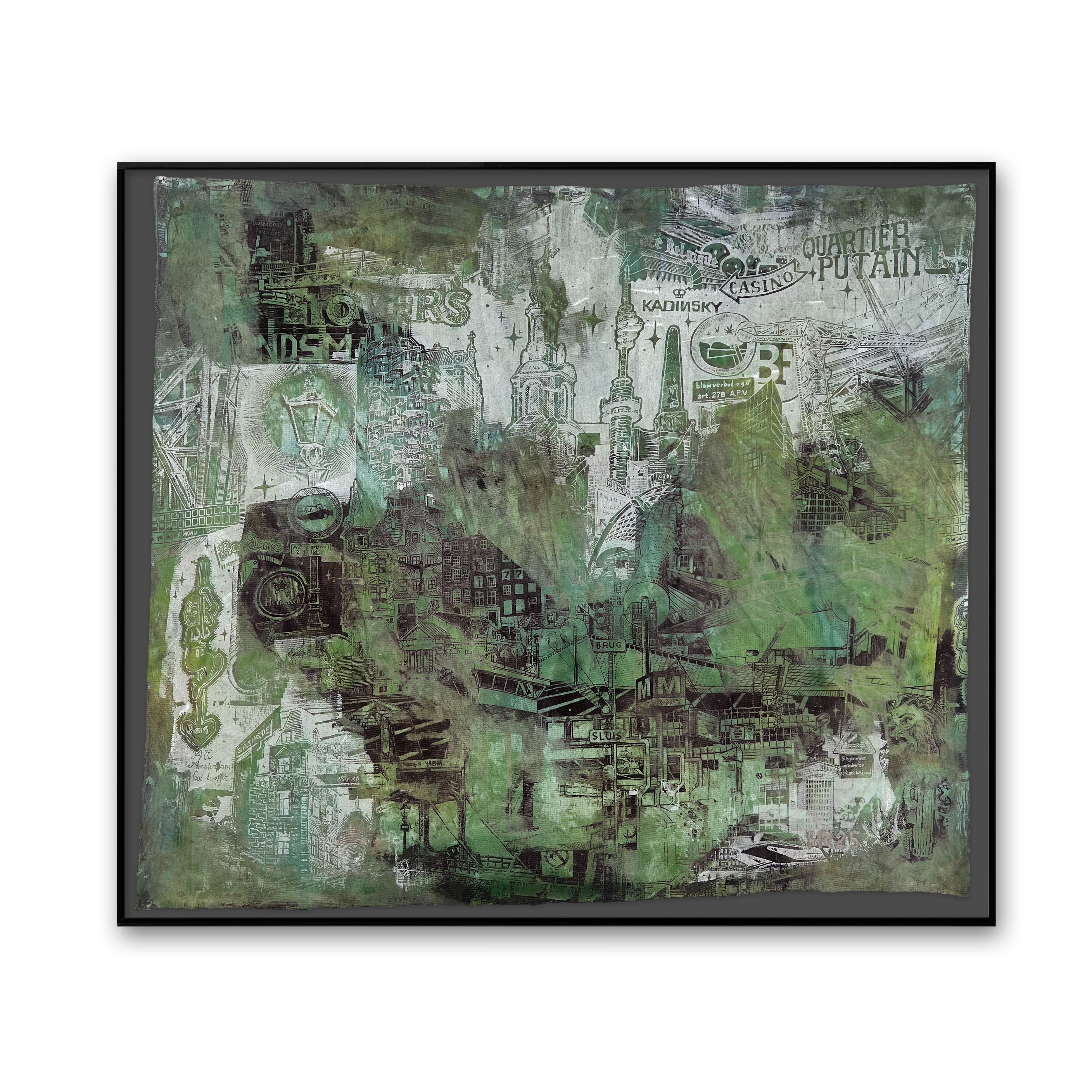 AMSTERDAM Unique Experimental Screenprint