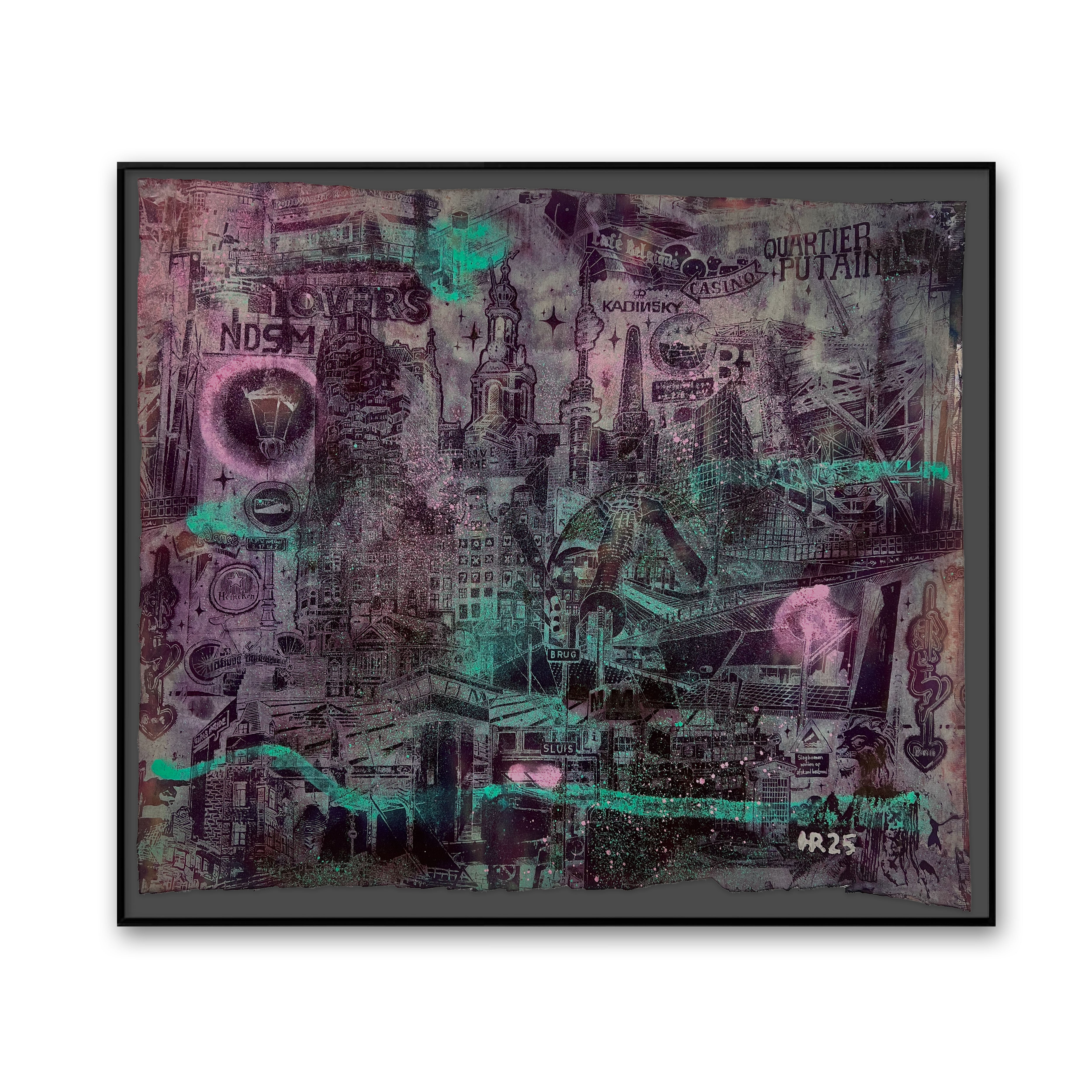 AMSTERDAM Unique Experimental Screenprint