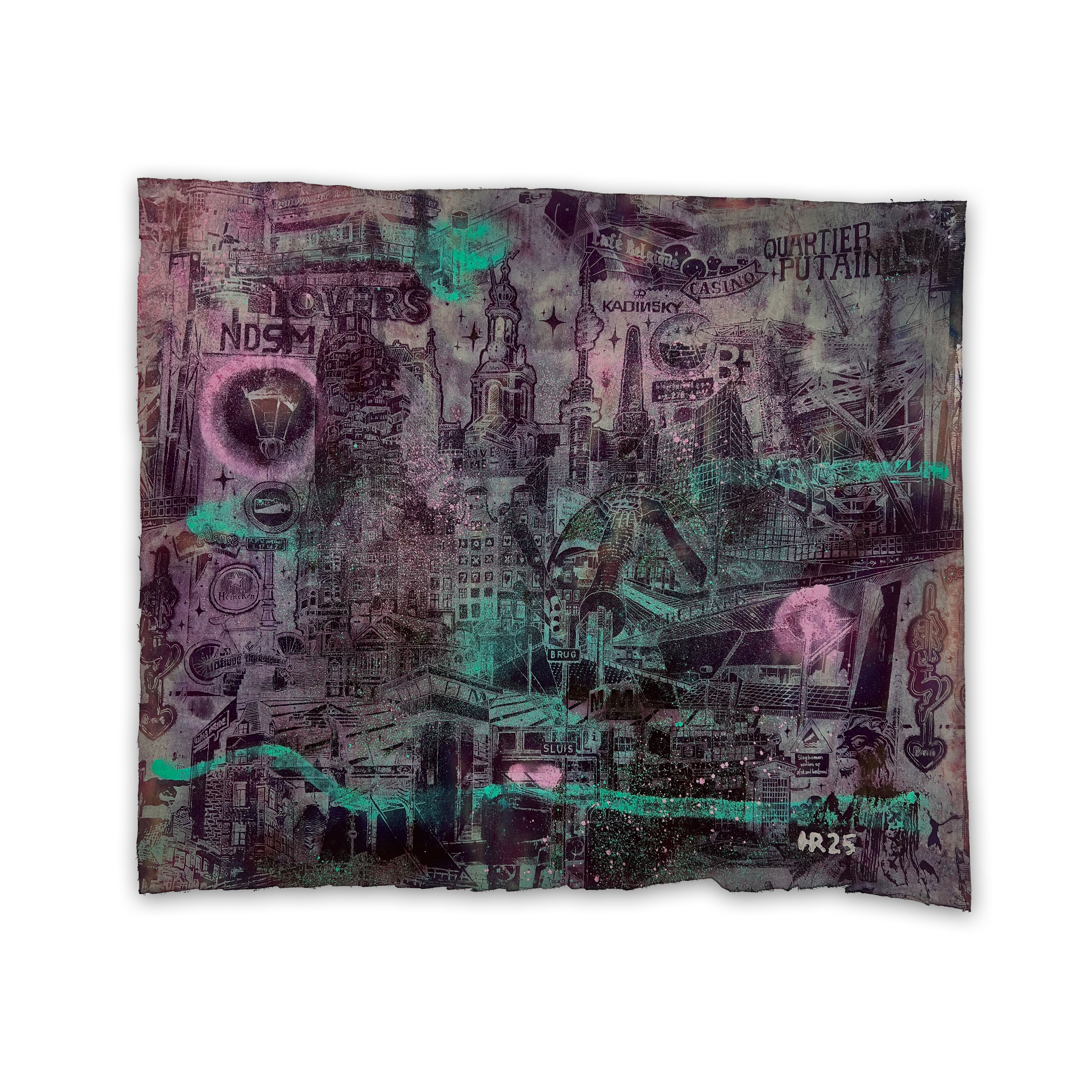 AMSTERDAM Unique Experimental Screenprint