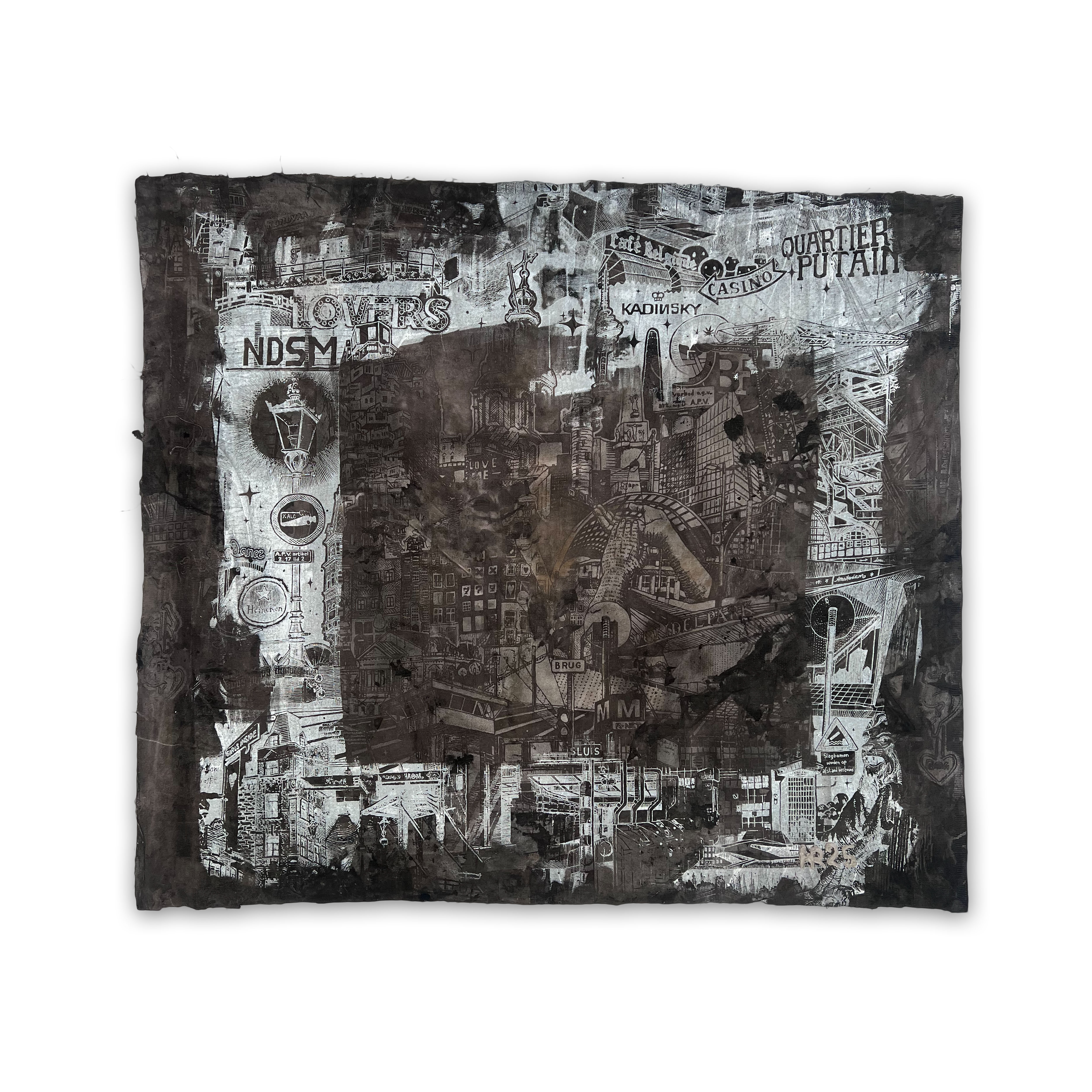 AMSTERDAM Unique Experimental Screenprint