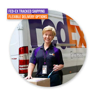 FedEx-Versand mit Tracking — weltweite Lieferung fuer Muenchen-Stadtkunst-Canvas-Bestellungen von Heiner Radau.