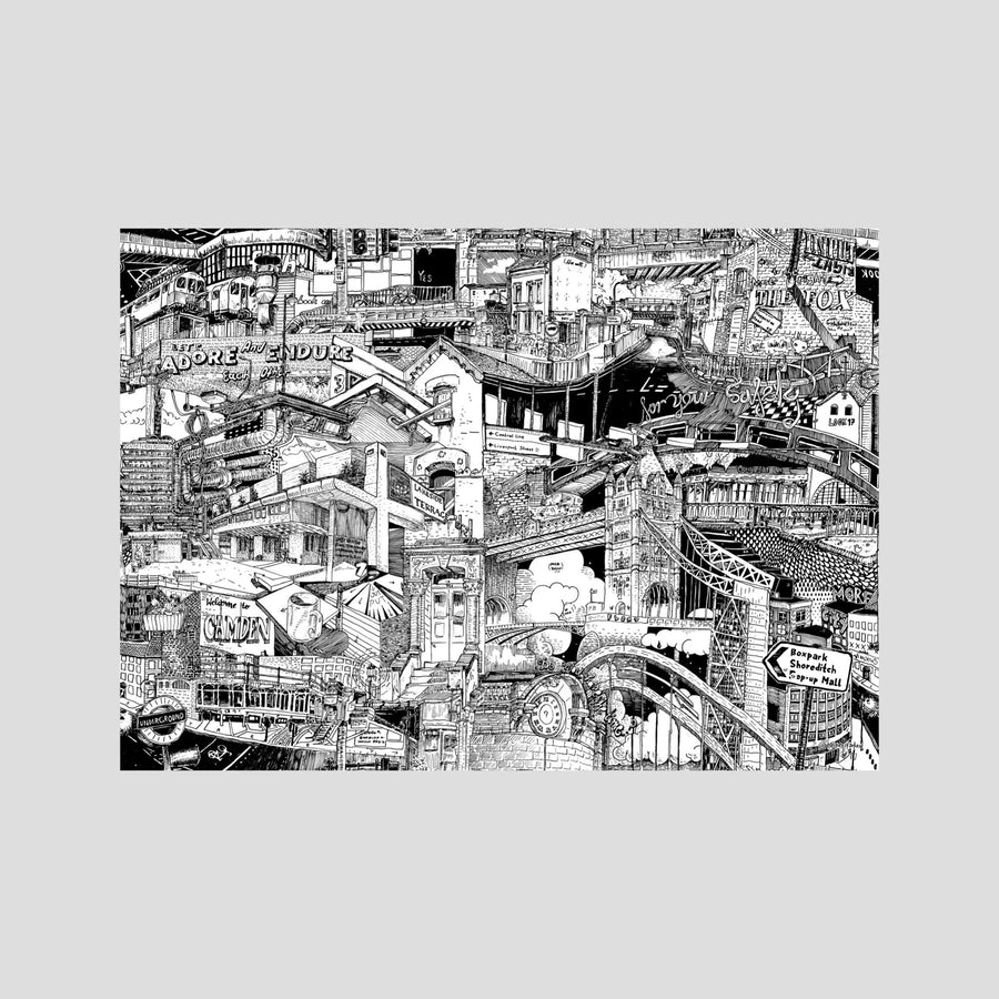LONDON Fine Art Poster Horizontal