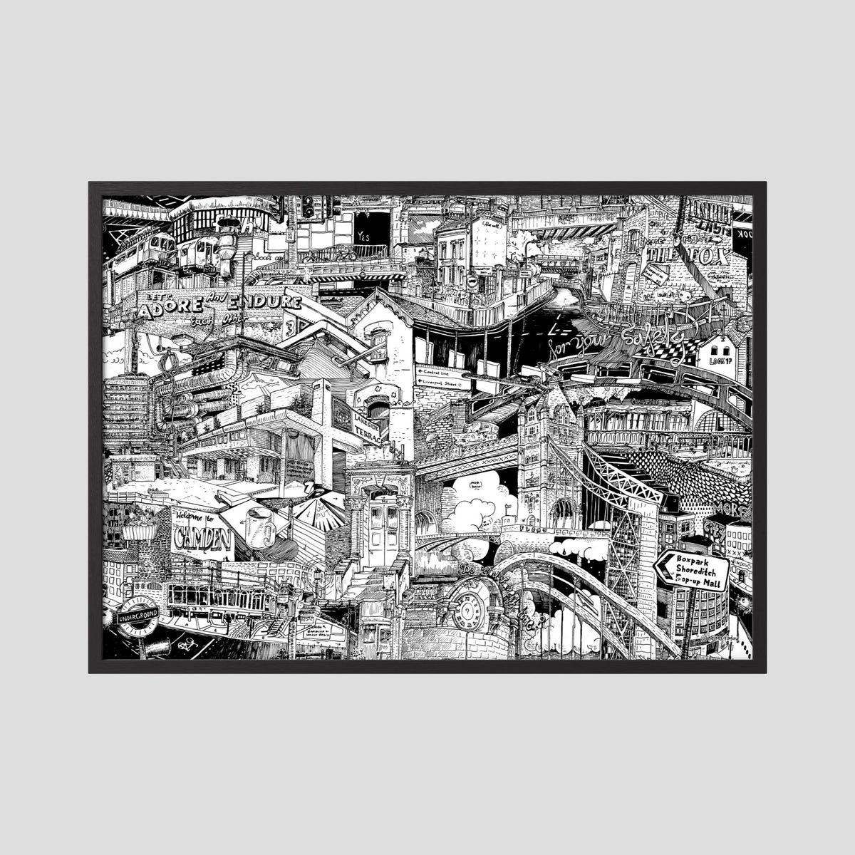LONDON Fine Art Poster Horizontal