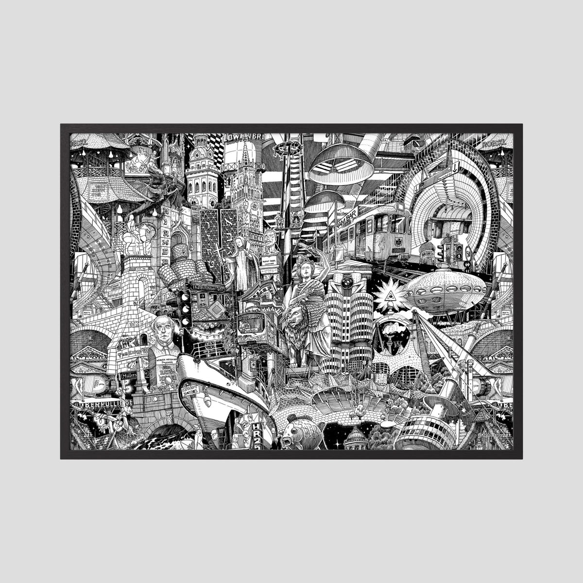 MÜNCHEN Fine Art Poster Horizontal