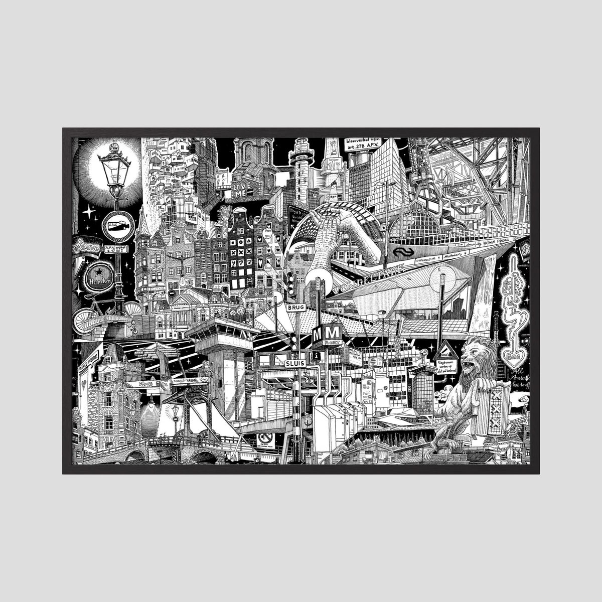 AMSTERDAM Fine Art Poster Horizontal