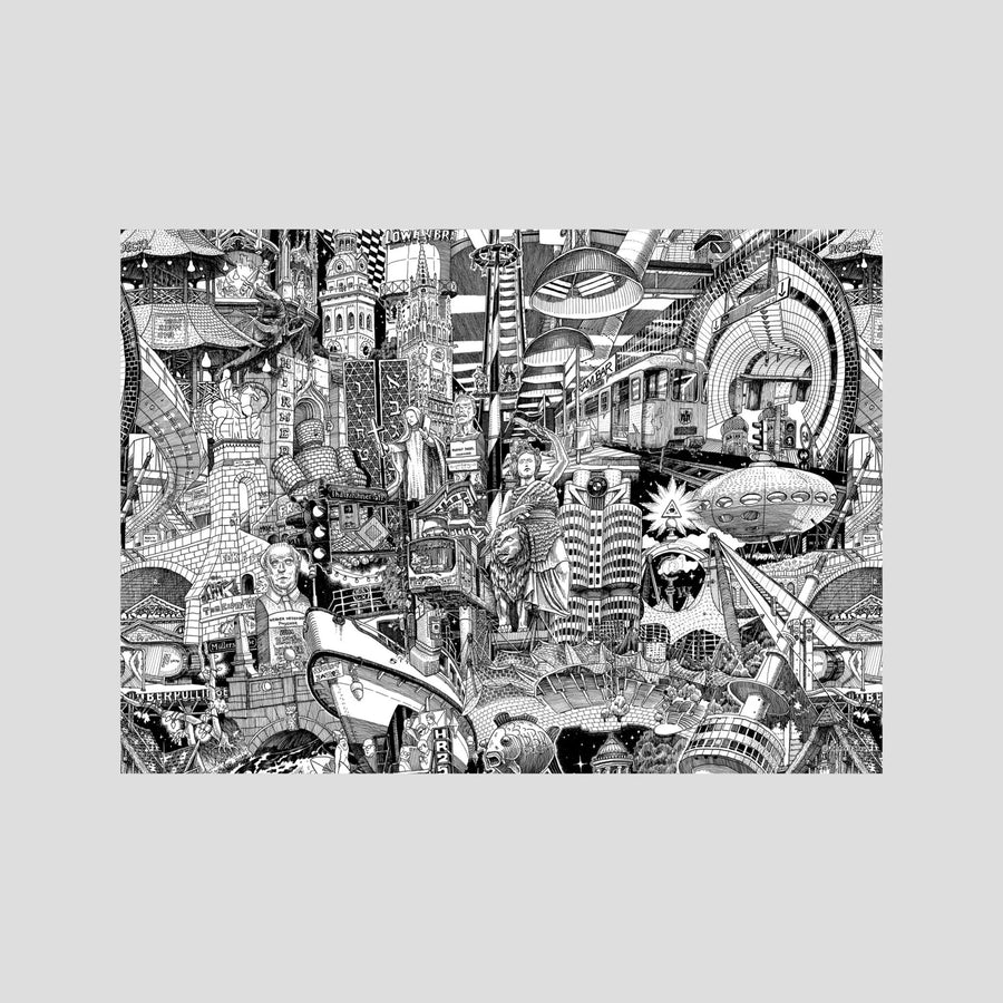 MÜNCHEN Fine Art Poster Horizontal