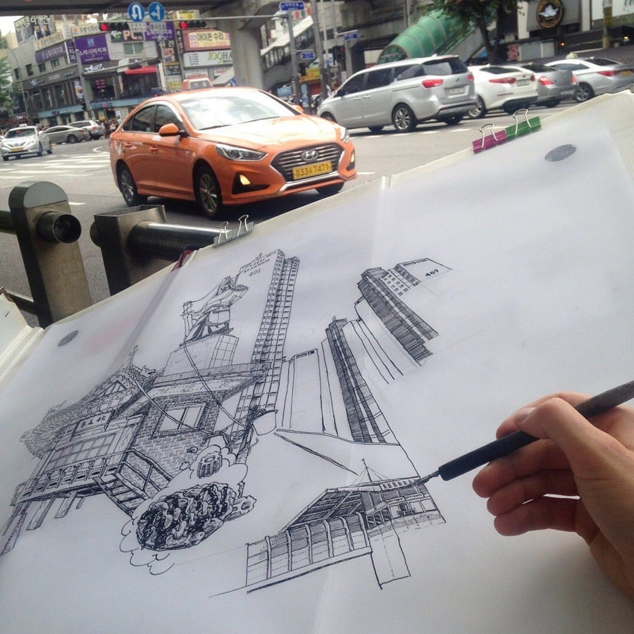 Drawn on location