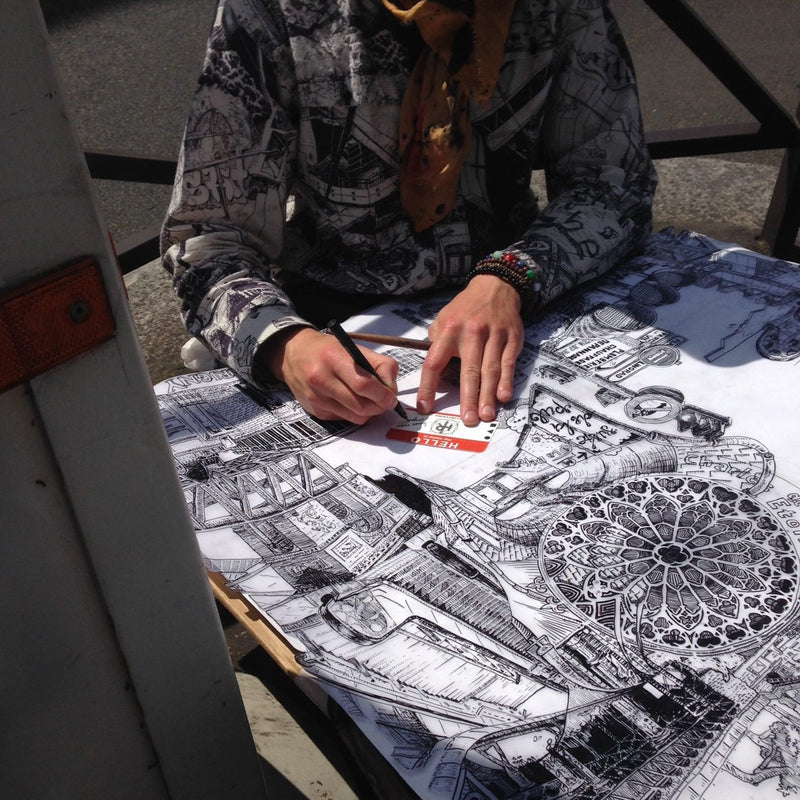 Paris, line by line – Heiner Radau, Travel & Draw Paris