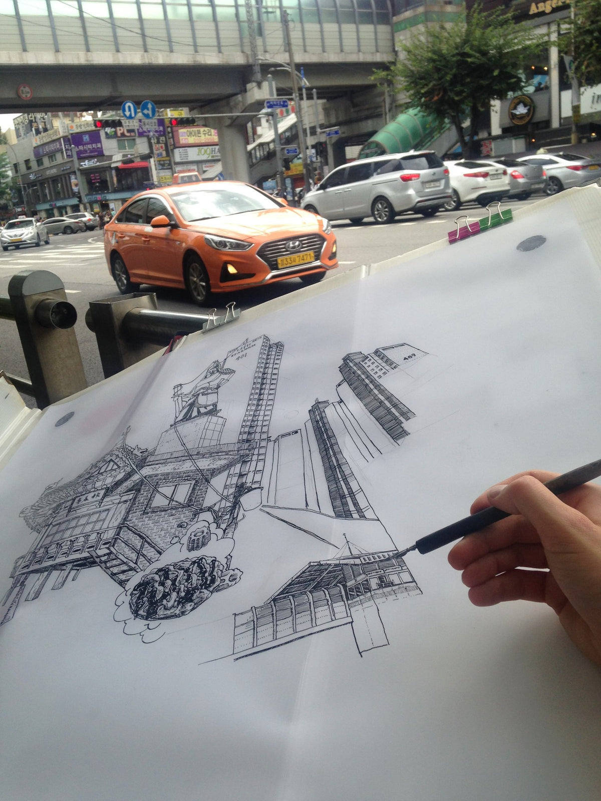 Seoul on the board – Heiner Radau, Travel & Draw Seoul